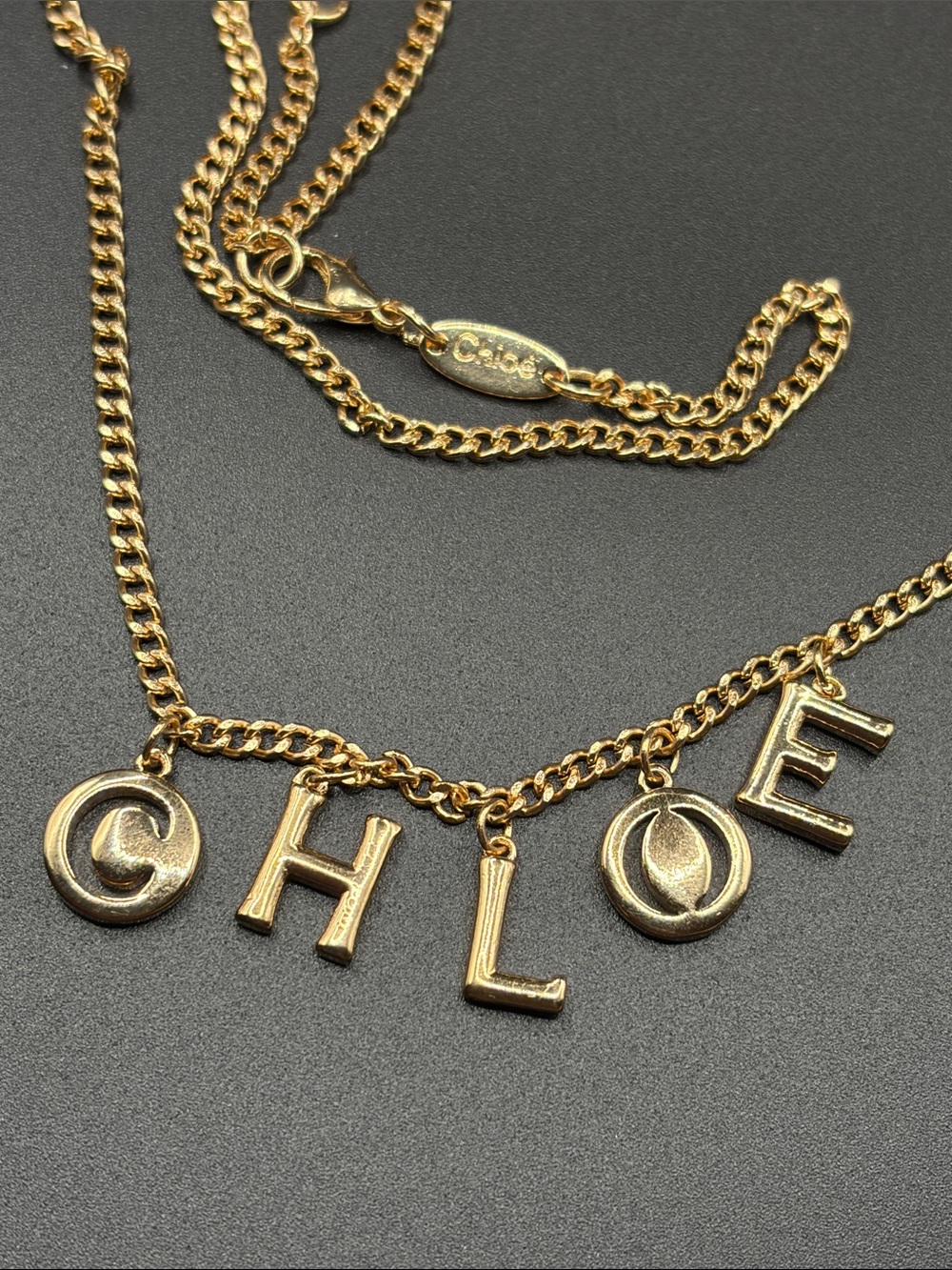 Chloe Spellout logo necklace